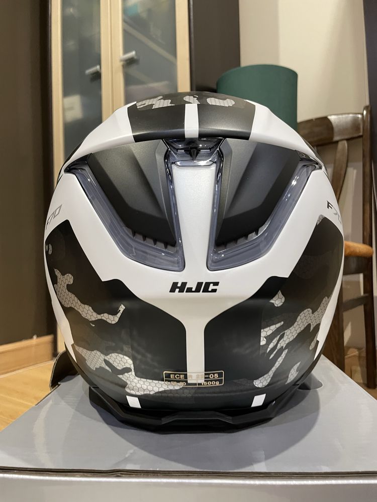 Мото каска Full face HJC F70 KATRA Matt white-Black Helmets