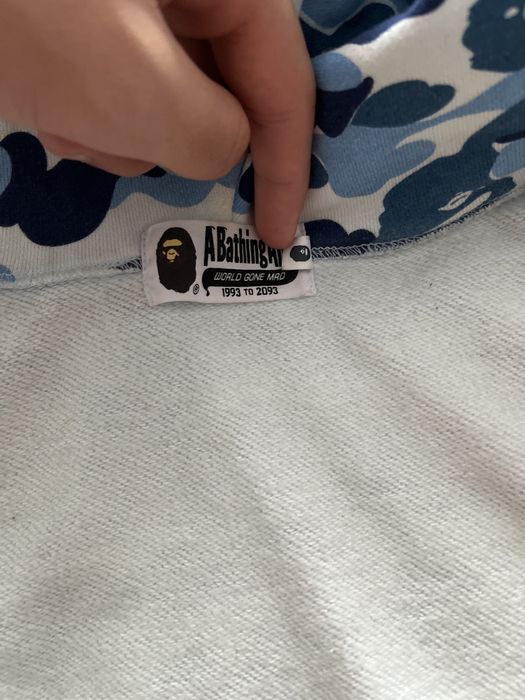 hanorac bape shark camo blue