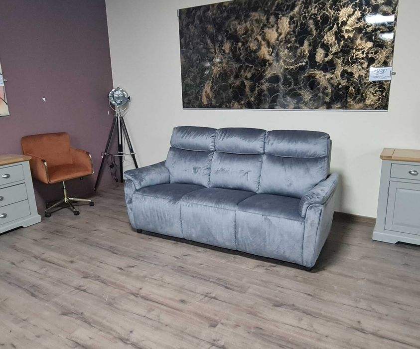 Сив диван тройка от плат плюш