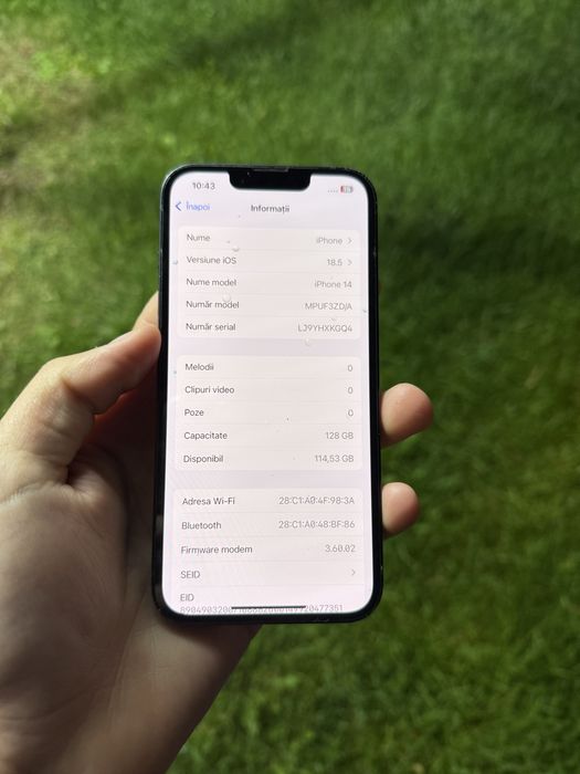 Vand iPhone 14 negru 87% bateria sau schimb