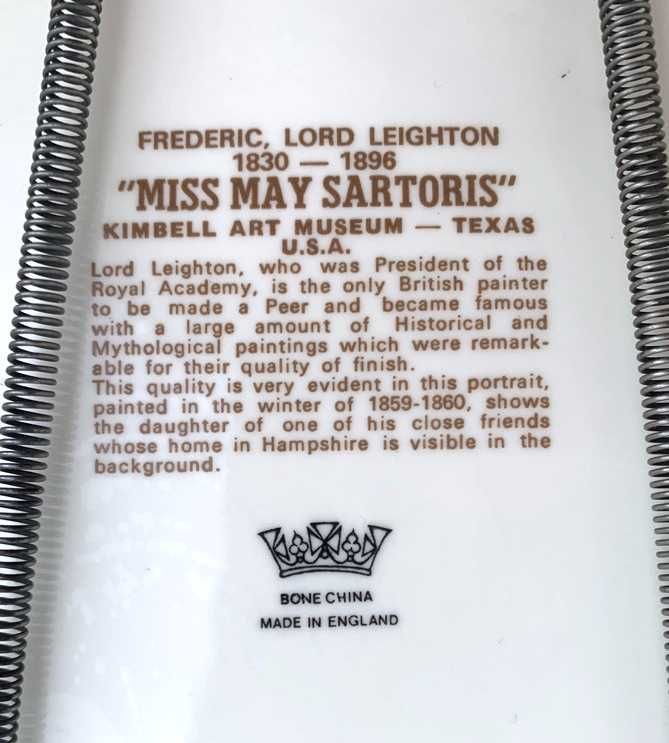 Miss May Sartoris Frederic Lord Leighton Farfurie Decorativa Pictata