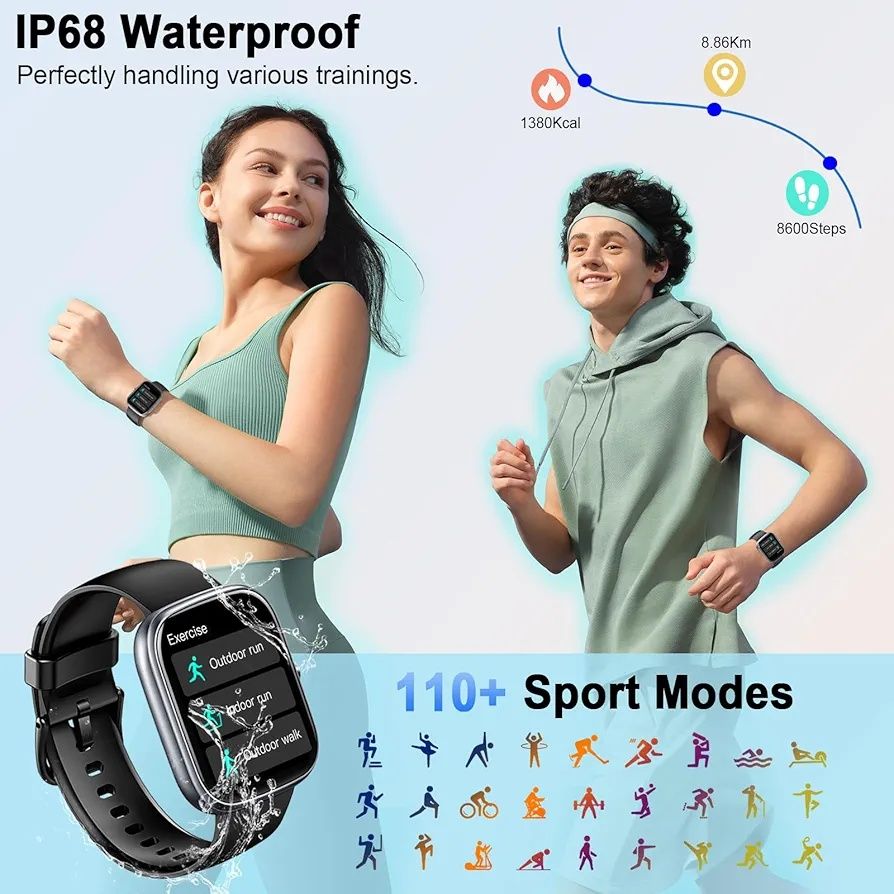 Смарт часовник с фитнес функции (гривна) UAUE T60 чисто нов UniSex М/Ж