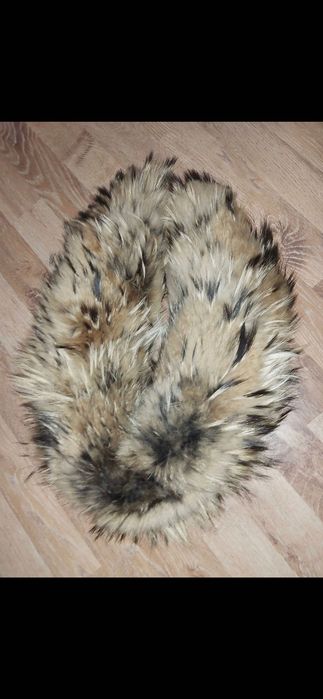 Яка от Лисица естествен косъм и шапка от ествествена кожа и косъм