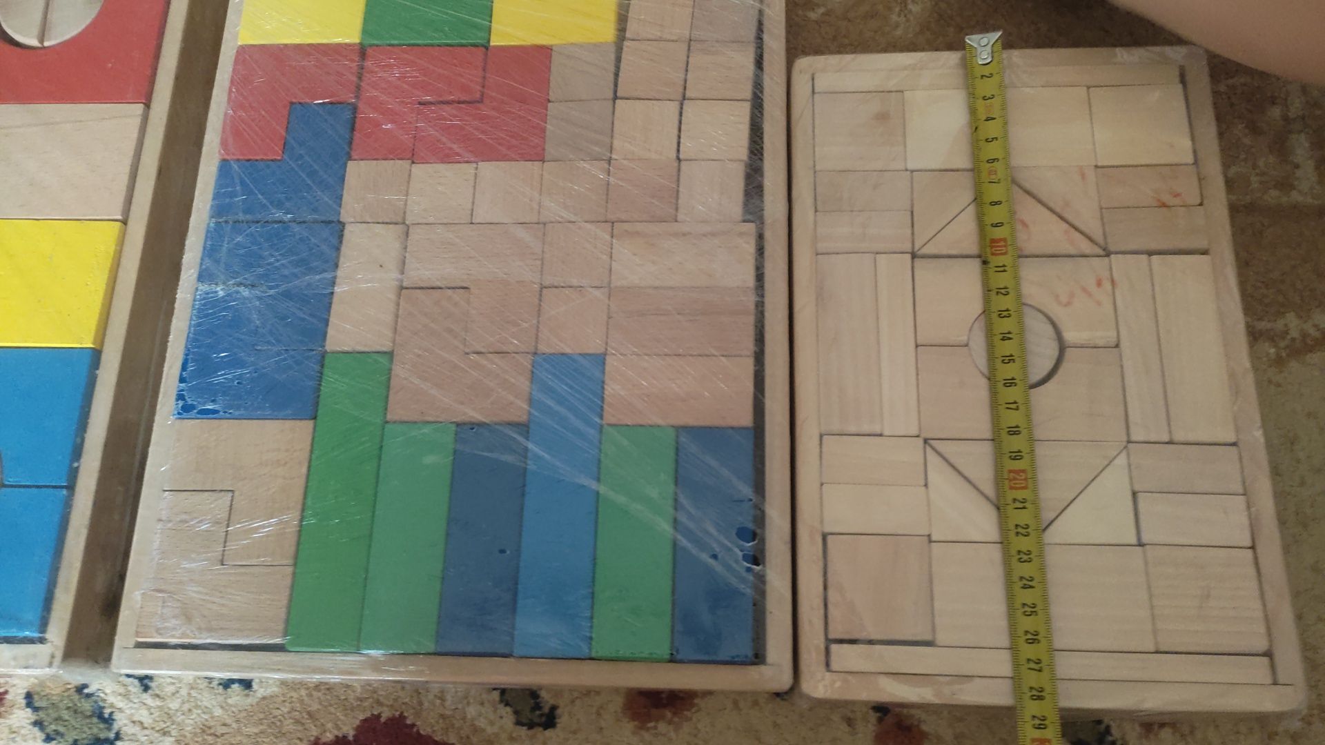 Кубики деревянные, цветные