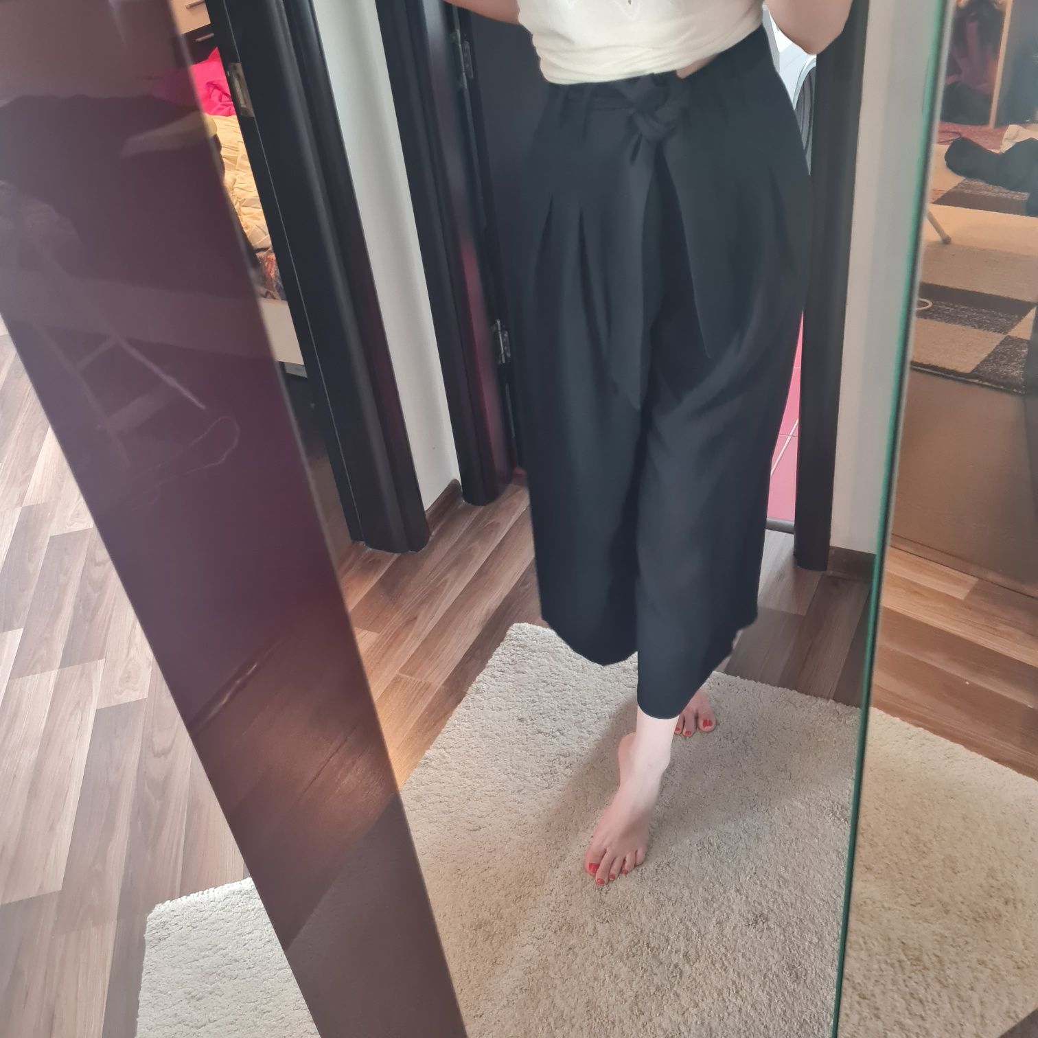 Pantaloni eleganti Zara cu talie inalta
