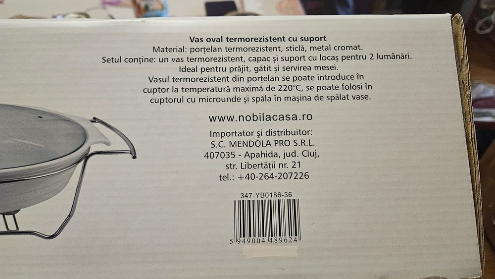 De vanzare vas termorezistent cu suport