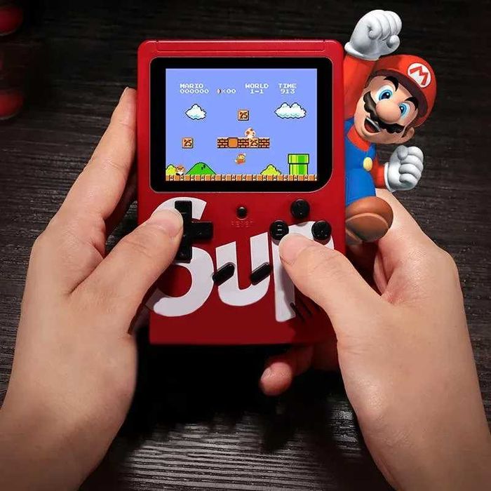 Mini Consolă Retro Jocuri Video 400 în 1 – Portabilă cu USB