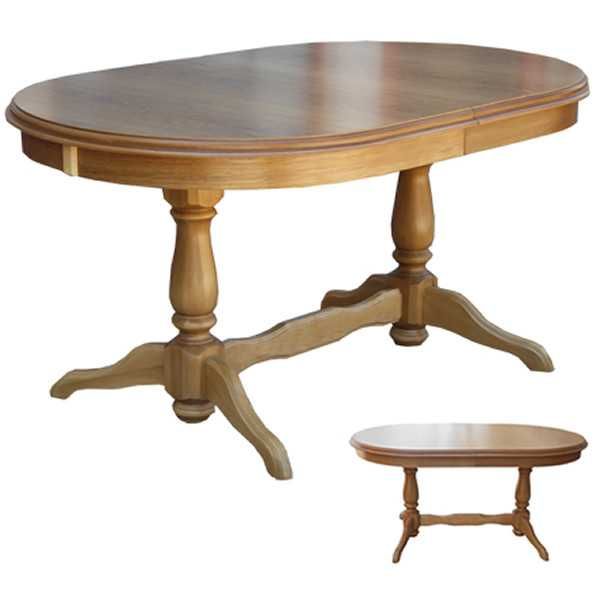 masa extensibila lemn-culoare stejar (alb) cu 2 extensii