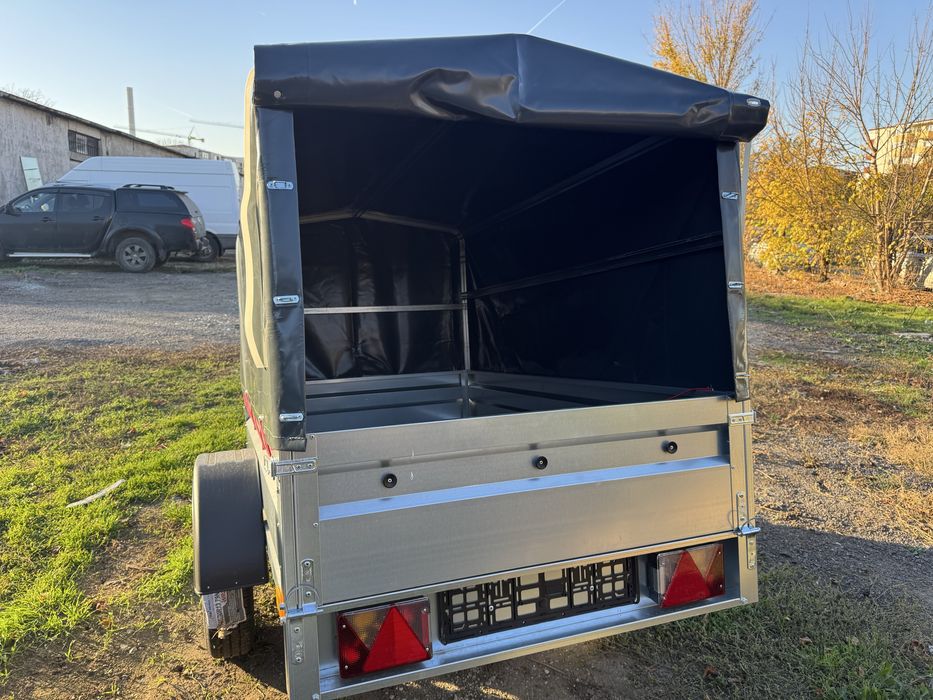 Remorca nouă cu prelată 750 kg, 205x114x120 cm