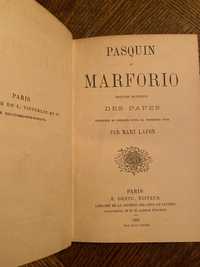 Carte veche - Pasquin et Marforio, histoire satirique des papes, 1861