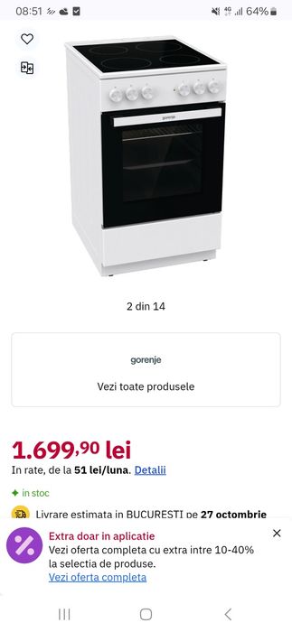Aragaz electric gorenje