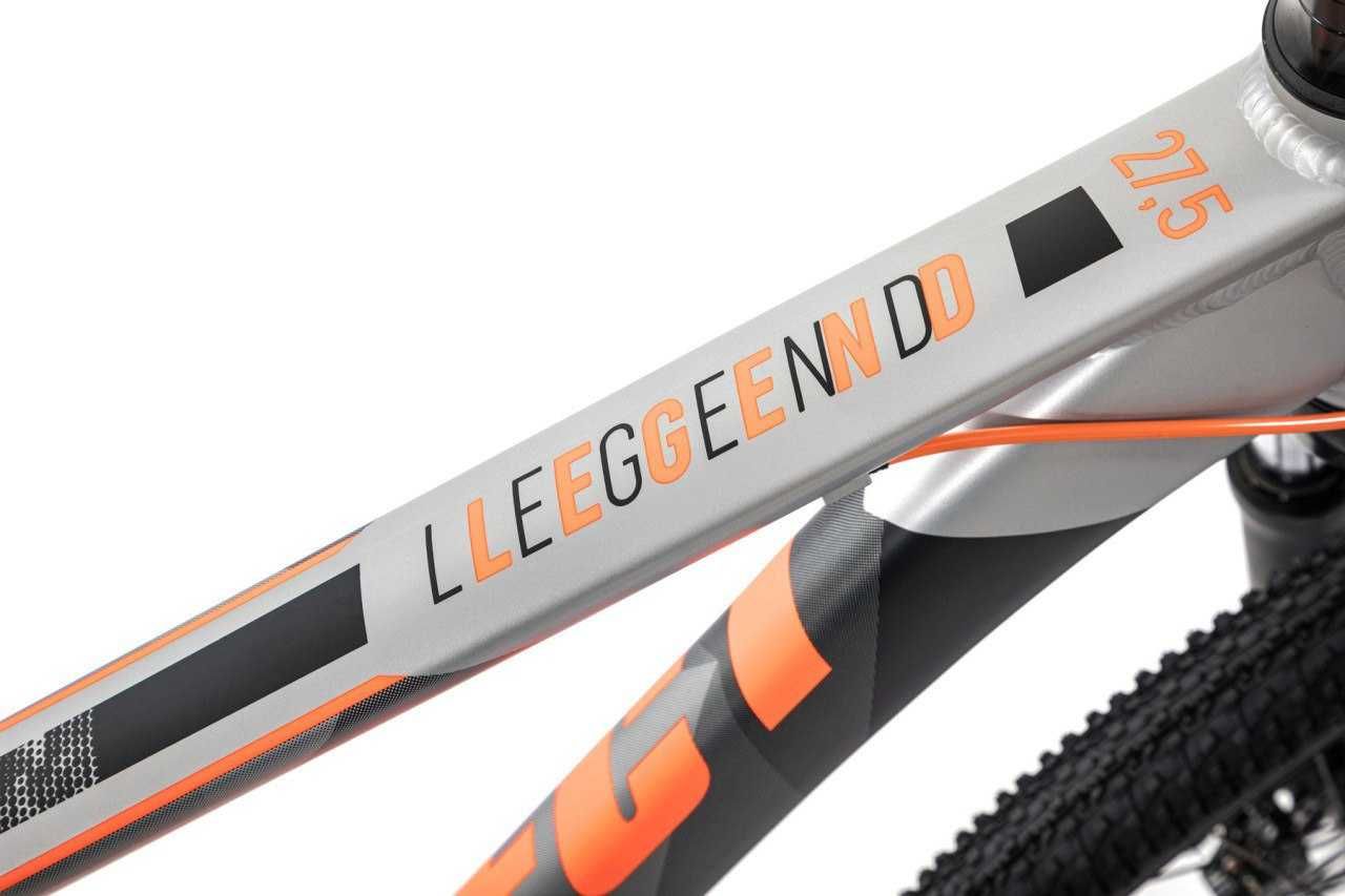 Велосипед Legend серо-оранжевый, 27.5", рама алюм, 20'' - Aspect