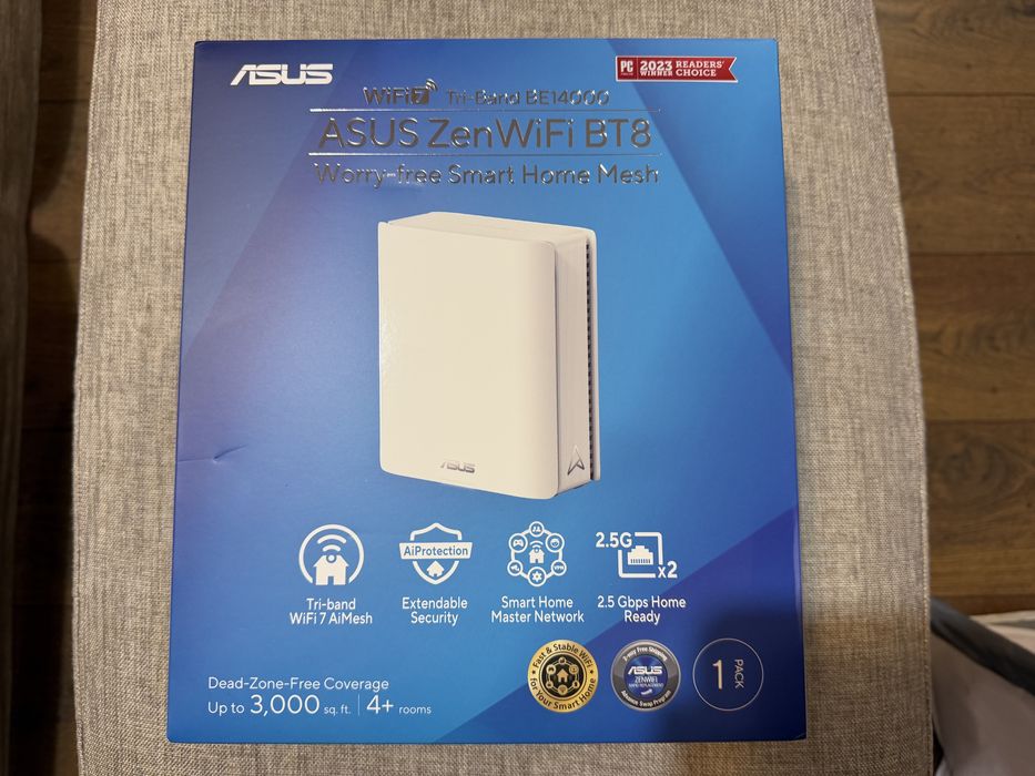 WiFi-7 Рутер Mesh ASUS ZenWiFi BT8 BE14000 Нов! Гаранция 3г Emag