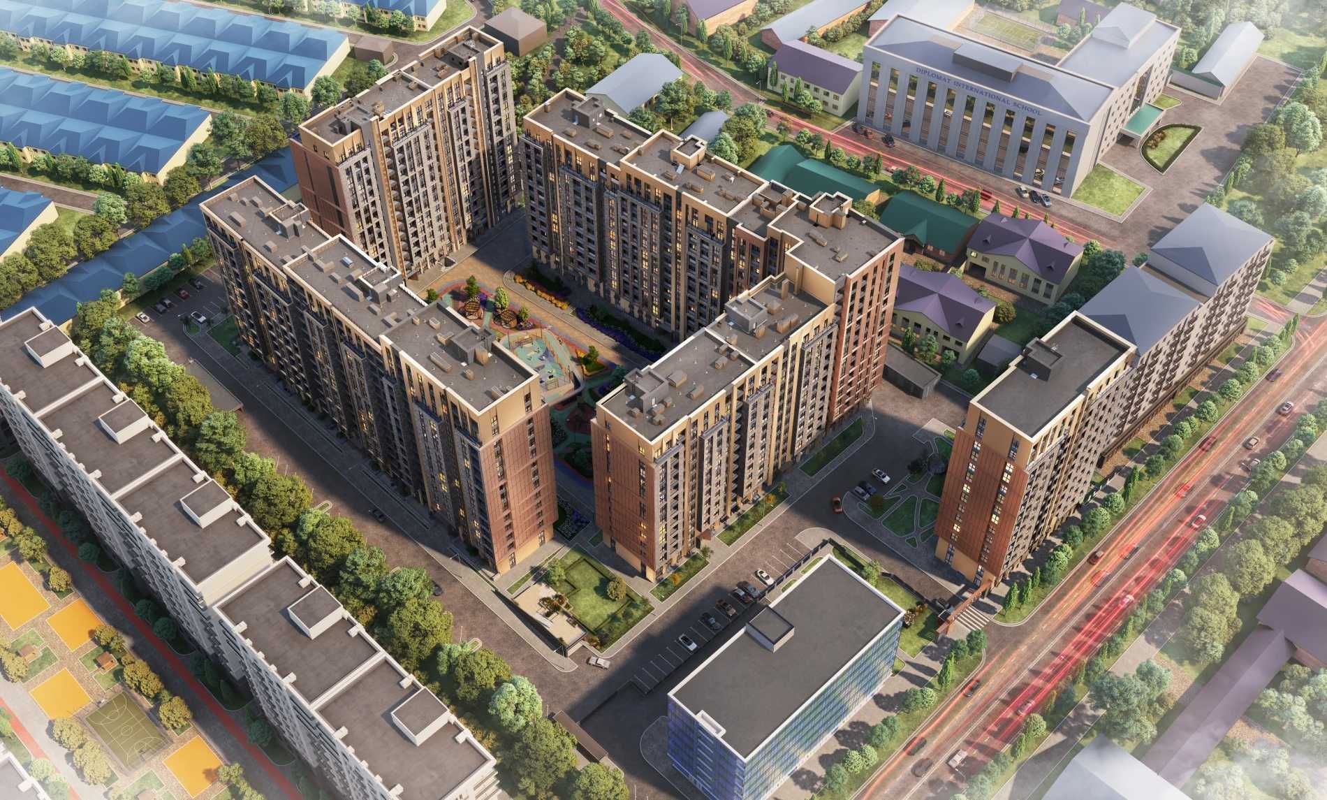 ЖК Regnum Plaza - 1/14/14 - Школа №225 - ул. Сайрам - 1м - 1615 y.e.