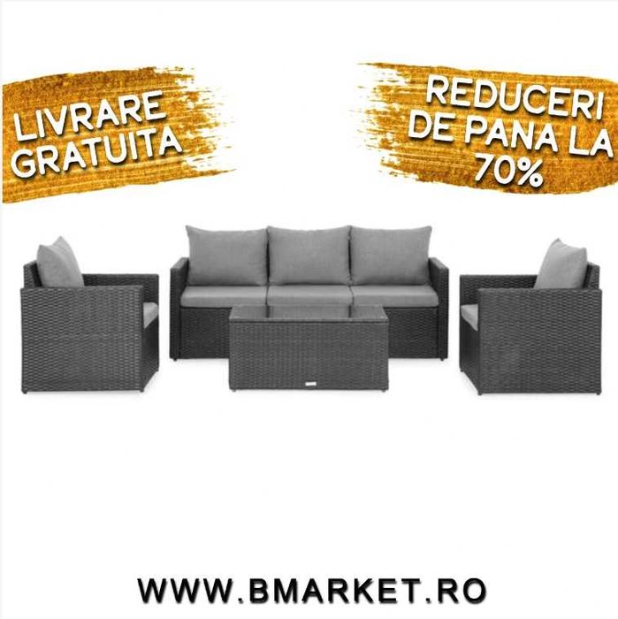 Set mobilier gradina/terasa 2 fotolii canapea și masa LIVRARE GRATUITA