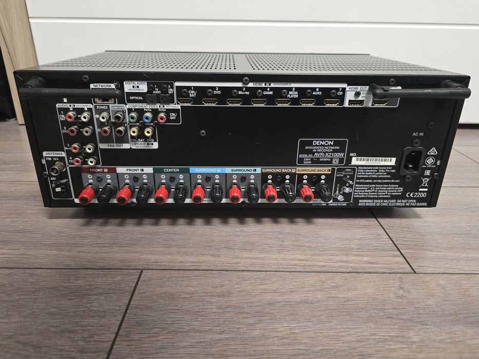Denon AVR‑X2100W – receiver AV 7.2 wifi/bluetooth