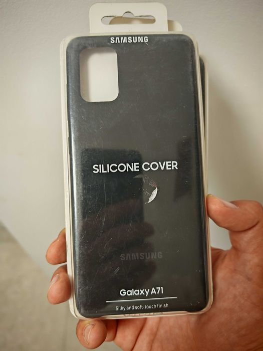 Husa originala Samsung A71 silicon NOUA neagra