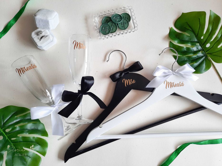 Invitatii nunta/botez, plicuri bani, marturii, pahare miri, umerase