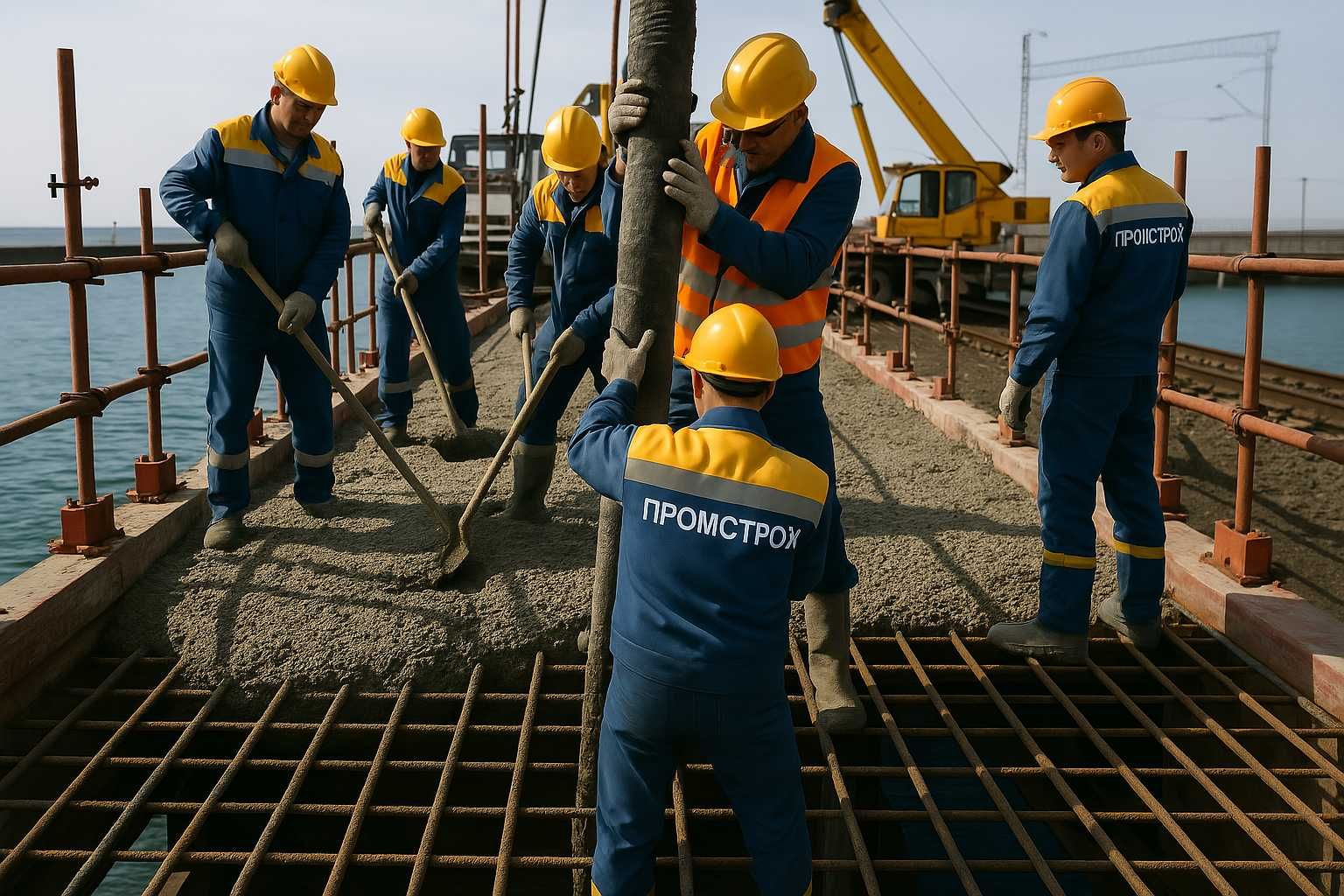 Бетонщик в Россию легально - строительство железной дороги
