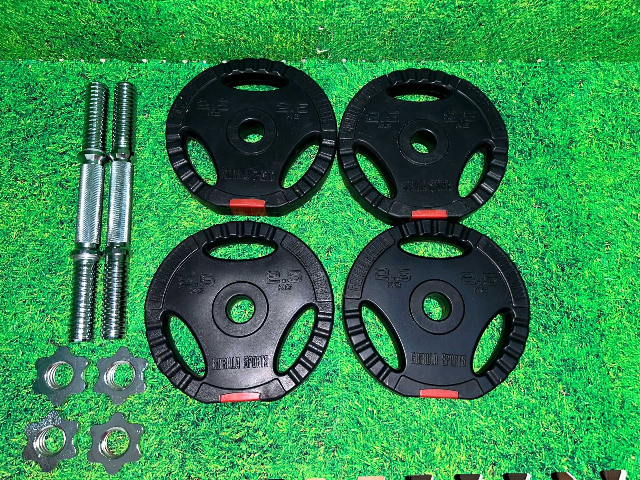 Set gantere discuri cu grip 15kg 30/31 mm