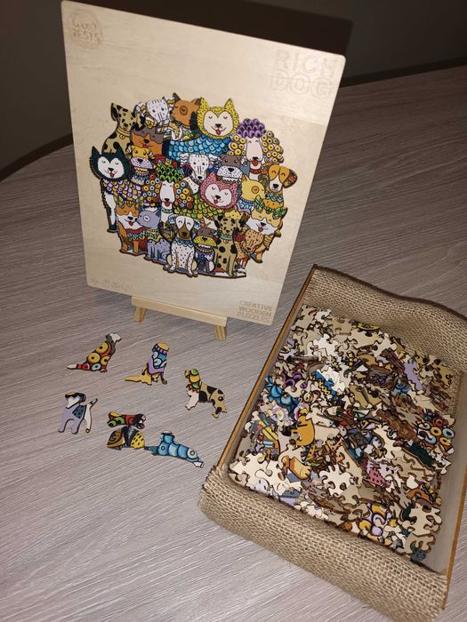 Дървени пъзели с подарък