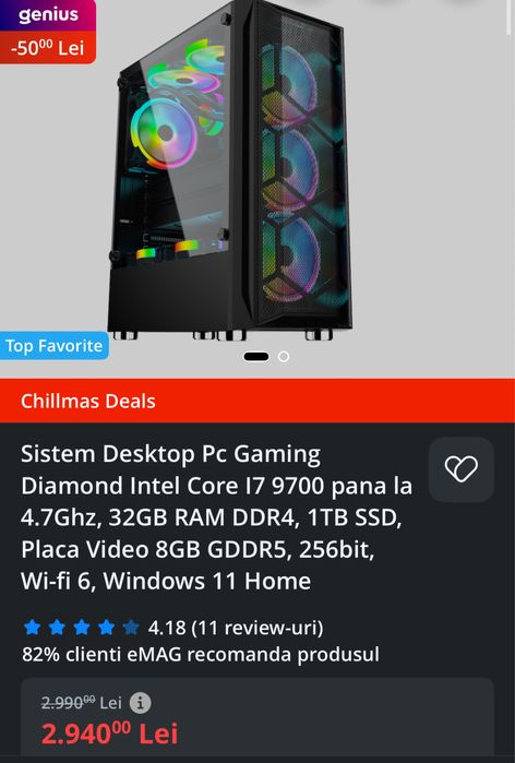 Calculator PC gaming folosit cateva ore