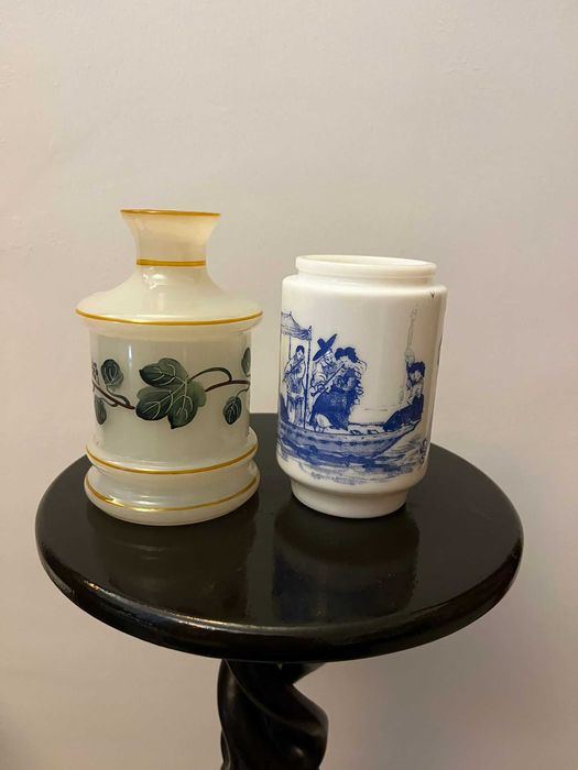 Set doua piese din opalina decoratiuni deosebite bibelouri bibelou