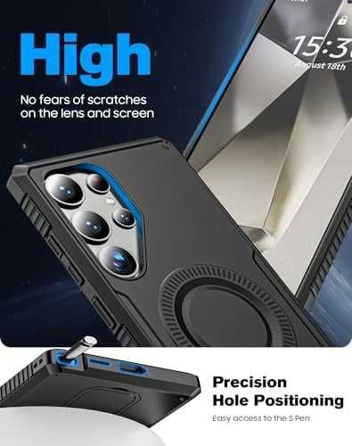 Samsung Galaxy S25 Ultra кейс MagSafe 360° стойка удароустойчив калъф