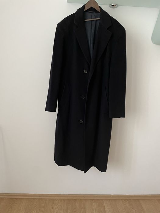 Palton cashmere Hugo Boss, marimea 54, bleumarin