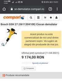 Ciocan demolator Bosch  GSH 27 1800 W