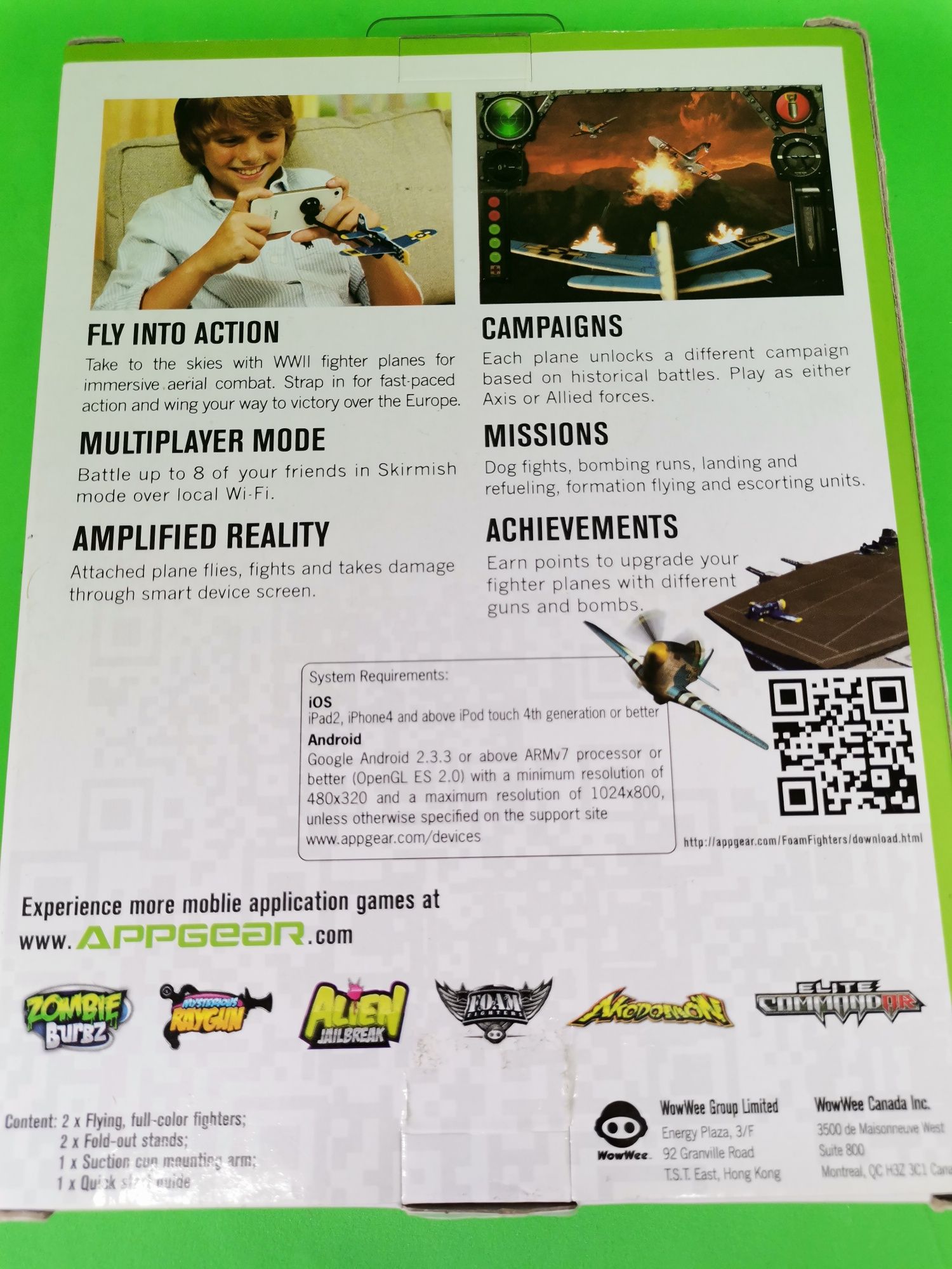 Joc cu avioane Foam Fighters. Joc pentru telefon de la App Gear.