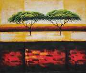 Tablou pictat in ulei manual pe panza de in, 60x50cm finit, din Suedia