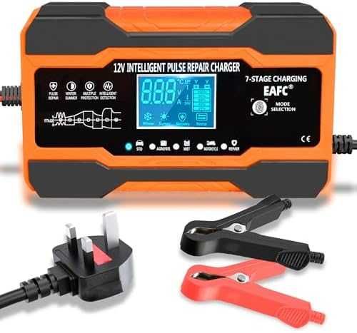 Ново Смарт зарядно 12V 12A за акумулатори LCD дисплей, бързо зареждане