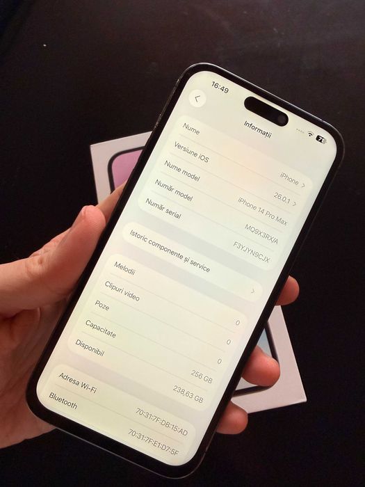 Iphone 14 pro max 256gb Deep Purple impecabil