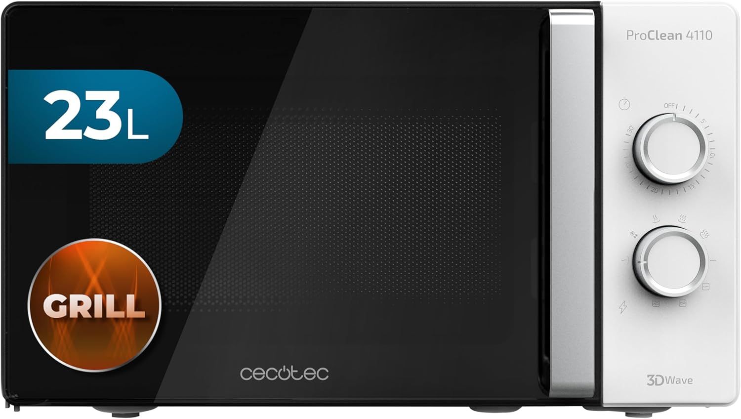 Cuptor microunde Cecotec cu grill 23L, 800W, curatare usoara | 015479