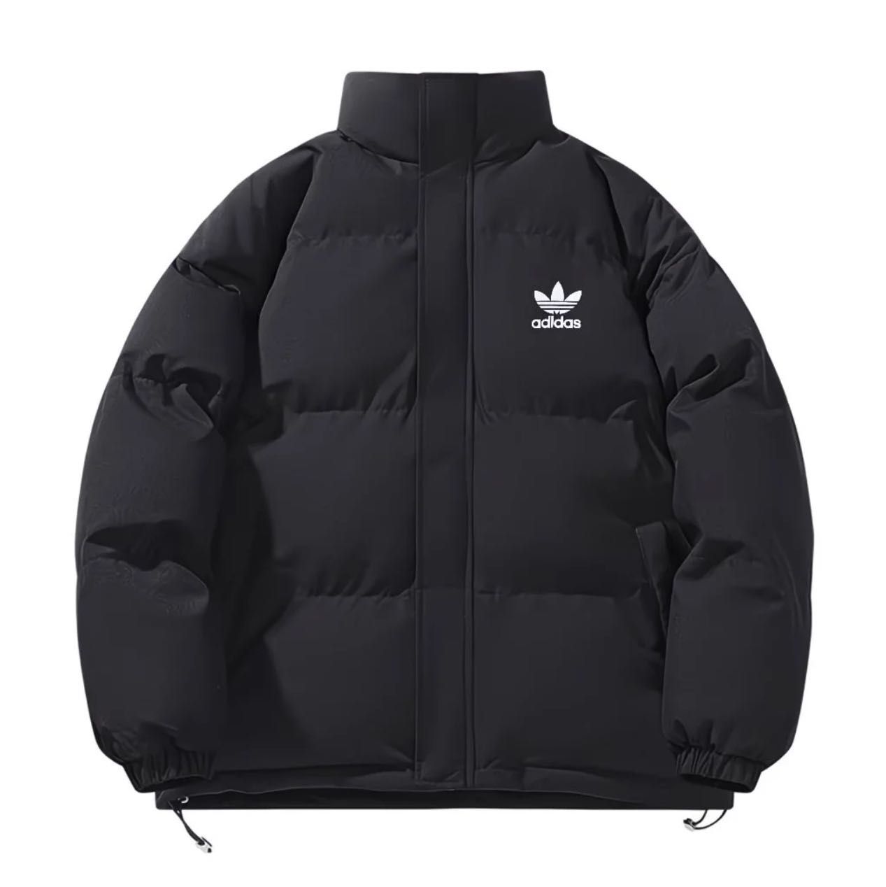 Куртка для зимы Adidas черного, белого и серого цвета