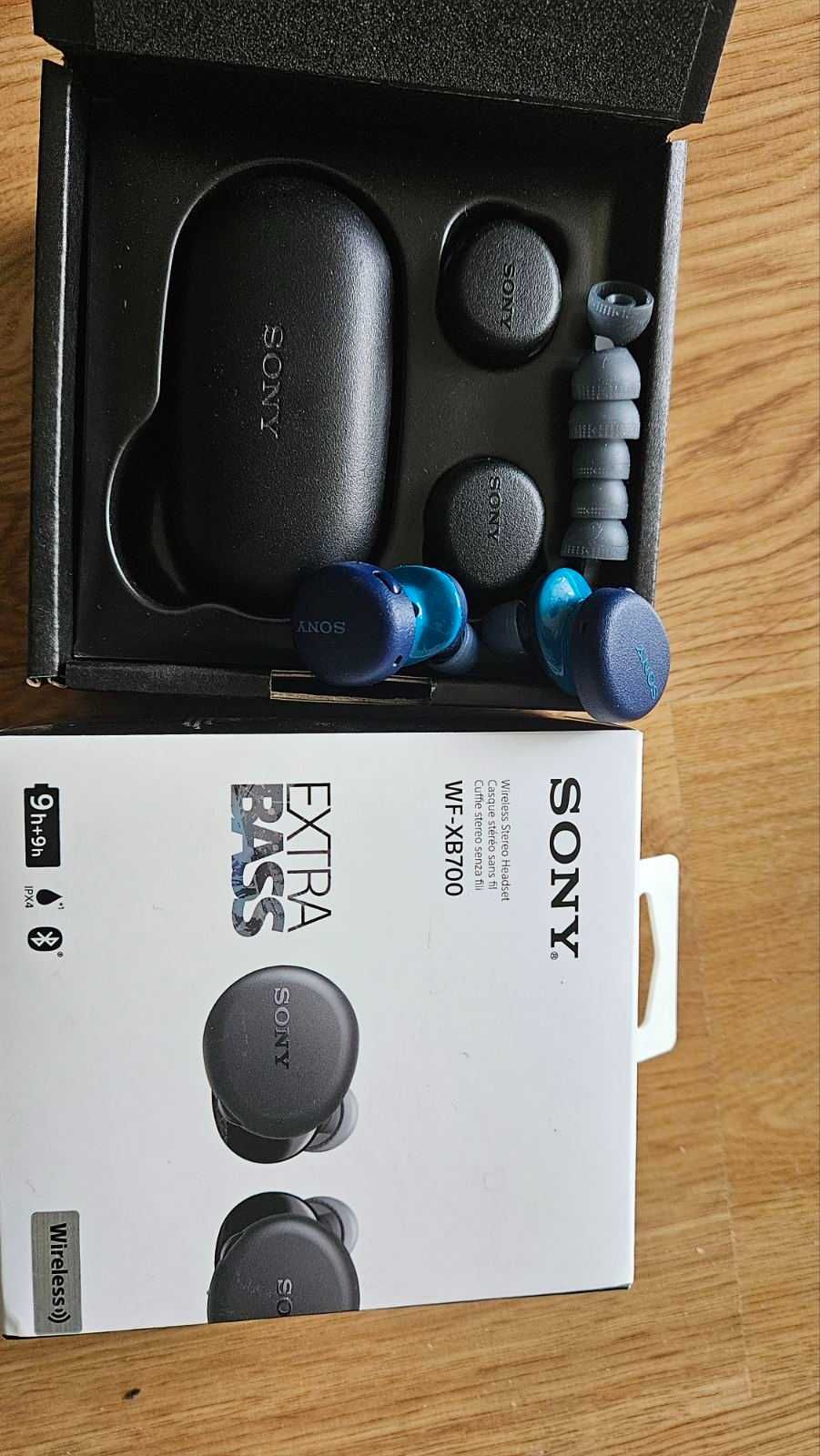 Безжични слушалки Sony WF-XB700 - 2 комплекта
