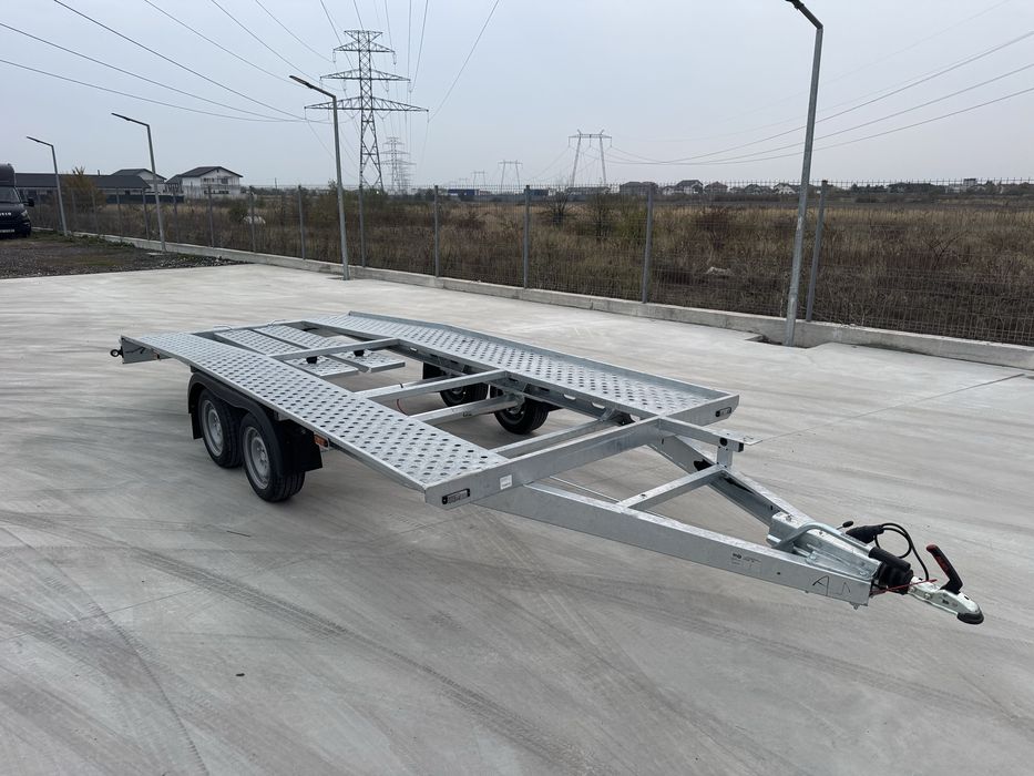 Remorca 4,5 metri platforma auto,2700 kg,noua-fabricatie 2025. 0 km
