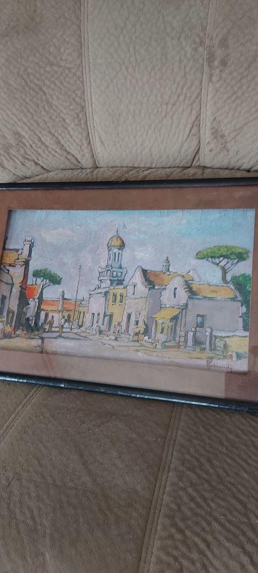 Tablou vechi,semnat, lucrare de colecție.