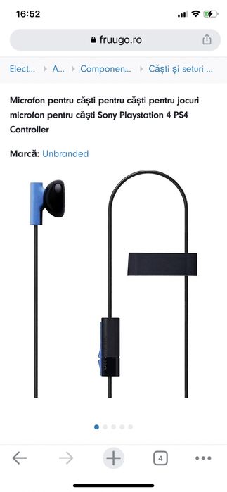 Casti PS4 pentru controler originale PS