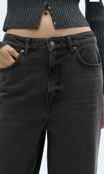 Дънки с ниска талия и широки крачоли. Размер 44