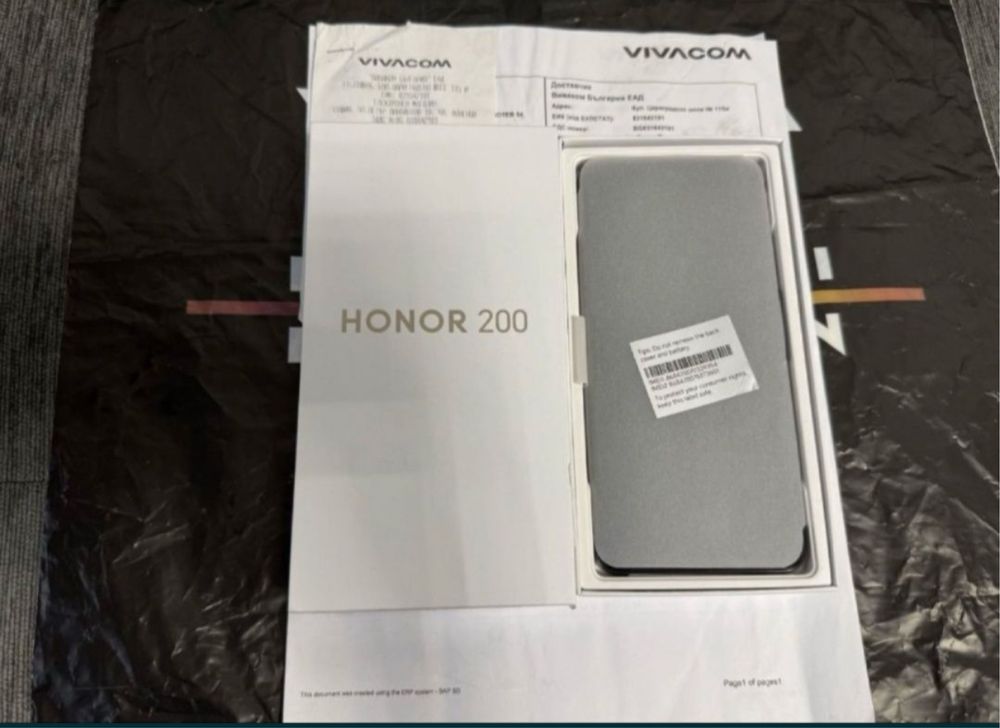 КАТО НОВ 512GB Honor 200 12GB 5G Гаранция Vivacom 2026 Black / Черен