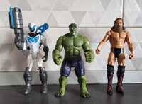 Lot 3 figurine: Hulk, Wrestling, Max Steel (16 cm)