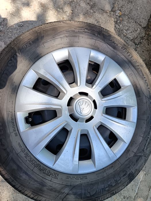Jante skoda tabla + capace originale 16 5x112
