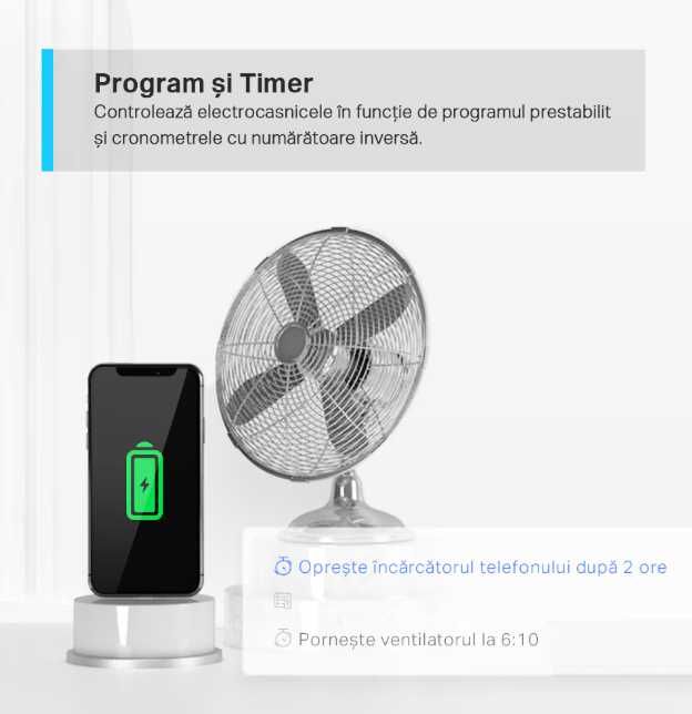 2 prize Wi-Fi smart TP-Link Mini Tapo P100 cu control vocal mod away