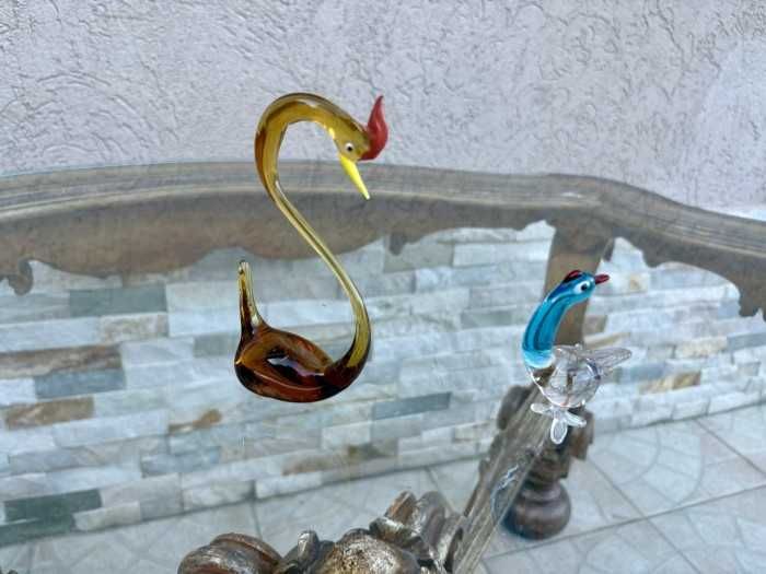 Set superb-doua figurine vintage-sticla de Murano-linia Century-Italia