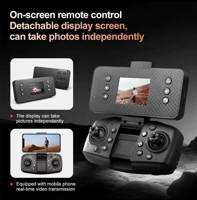 Drona A22 cu telecomanda si display. 2 baterii. Noua la cutie