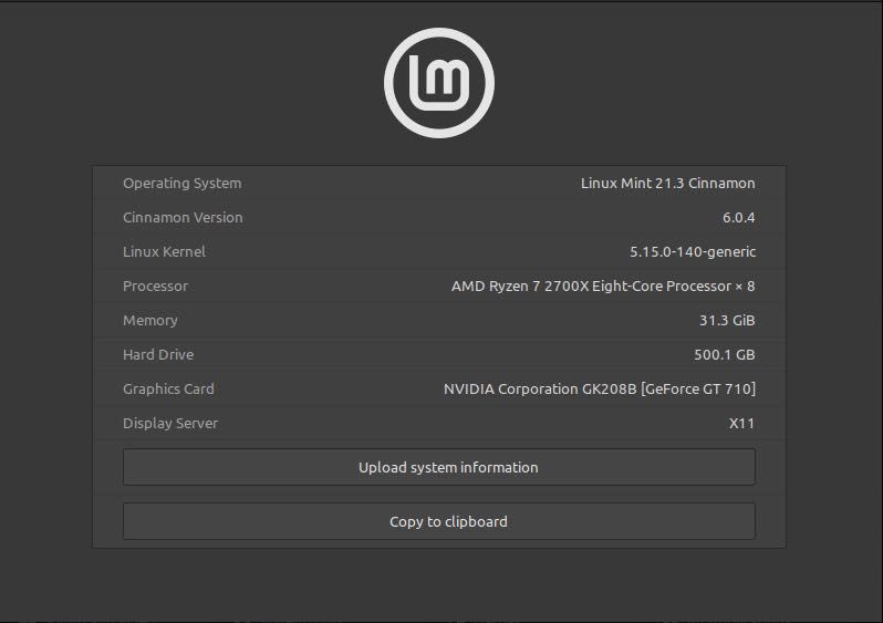 PC Ryzen 7 2700X, 32 GB RAM, 500GB SSD