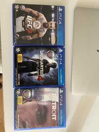 Продам диски ps4, UFC 3, Uncharted 4, Detroit.