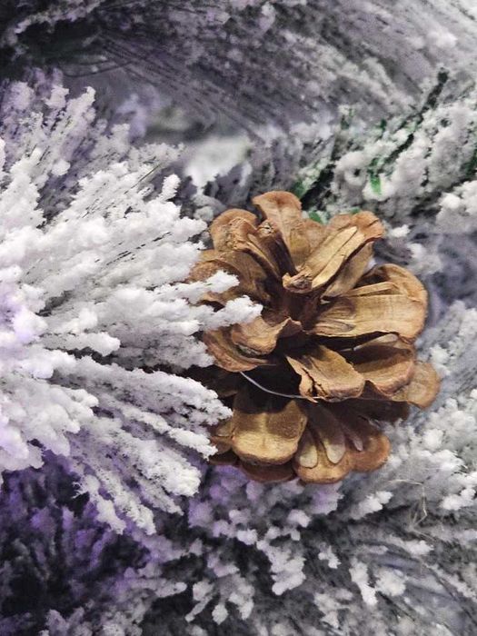 Изкуствено борче/елха със заскрежени иглички-размери